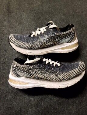 Asics Women's GT-2000 Running Shoe Black White Knit Flyte Foam Trainer